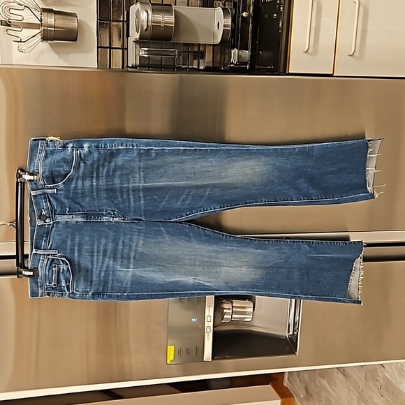 💕MOTHER💕 The Insider Crop Step Fray Jeans ~ Wish On a Star 34 NWT - Picture 9 of 16